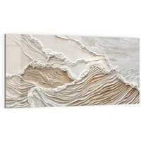 DEQORI Glasbild 'Sandwellenzauber', 'Sandwellenzauber', Glas Wandbild Bild schwebend modern