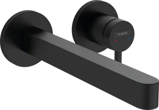 Hansgrohe 2-Loch Waschtischmischer Unterputz Finoris F-Set langer Auslauf mattschwarz, 76050670 76050670