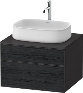 Duravit Zencha Konsolenwaschtischunterbau wandhängend Eiche Schwarz & Graphit Matt & Supermatt 650x5 ZE4820016800000