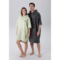 KangaROOS Badeponcho Summer, ideal für Sauna, Spa & im Urlaub, Damen & Herren, Midilänge, Baumwolle, Kapuze, Surfponcho, mit Bauchtasche, 100% Baumwolle, Frottee