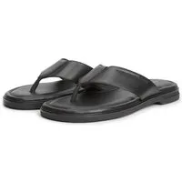 Tommy Hilfiger PREMIUM COMFORT LTH TOE SANDAL Zehentrenner Flats, Sommerschuh mit seitlicher Logoprägung