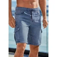 John Devin Shorts Bermuda, kurze Jogger Pants mit Cargotaschen, knielang, elastische Schlupf-Bermuda