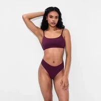 cfab (creamy fabrics) Bügelloser BH Scoop Bralette-Burgundy-L (1-tlg)