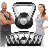 Miweba Sports Kettlebell Kettlebell KB200 - verschiedene Varianten, (Anti-Rutsch-Griff - Hartgummifüße - wasserabweisend - geräuscharm - hochwertige Sand-Zement-Mischung - Profi Fitness Schwunghantel Indoor & Outdoor Workout Ganzkörpertraining Kugelg
