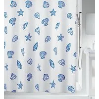 spirella Duschvorhang CONCHA Breite 120 cm, Anti-Schimmel Textil-Duschvorhang, Polyester, 120x200 cm, waschbar