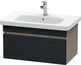 Duravit DuraStyle Waschtischunterbau wandhängend Eiche Schwarz & Basalt Matt 730x448x398 mm - DS6381 DS638101643