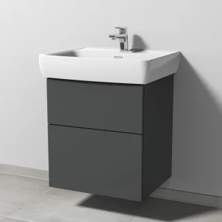 Sanipa 3way Waschtischunterbau zu Laufen Pro A Waschtisch mit 2 Auszügen, Anthrazit-Matt SM75622