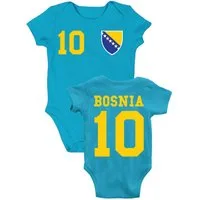 Youth Designz Kurzarmbody Kinder Baby Body Strampler Bosnia Bosnien WM 2026 Trikot mit stylischen sportlichen Print Aufdruck für Babys Jungen und Mädchen