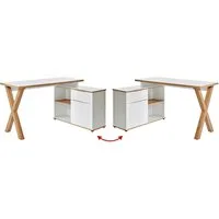 Jahnke Eckschreibtisch X-CLUB C 40 E (1-St), Eckschreibtisch, wechselseitig montierbar, X-Gestell