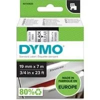 D1 ORIGINAL Schriftband, schwarz auf transparent, 19mm x 7m S0720820