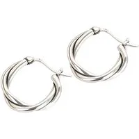 Runde Perlé Paar Creolen Retro Stil Creolen geflochten, twisted, klassische Creolen, 925er Silber, 18K Gold (inkl. Geschenkverpackung)