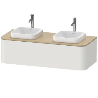 Duravit Happy D.2 Plus Konsolenwaschtischunterbau wandhängend Nordic Weiß Seidenmatt 1300x550x354 mm HP4943B39390010