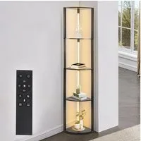 Clanmacy Stehlampe Stehlampe Wohnzimmer mit 4 Regalen, Stehlampe mit Fassung