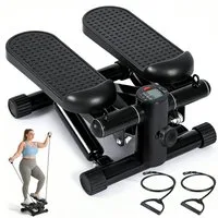 ZMH Ellipsentrainer für Zuhause -Mini Stepper mit Power Ropes & LCD-Display, für Beine & Arm - Einstellbar - Fitness Exercise Home Office