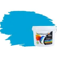 RyFo Colors Wand- und Deckenfarbe Manufakturweiß Blautöne,1 L ca. 8 m², Deckkraft-/Nassabriebklasse 1, matt, atmungsaktiv, für Innenräume