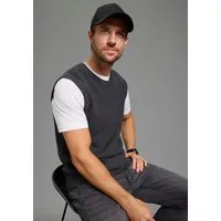 Man's World Pullunder Neue Kollektion! Highlight mit Struktur! aus Baumwolle, mit Rundhalsausschnitt, Regular Fit