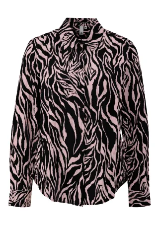 qs - Bluse schwarz/pink - Gr. - 36