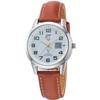ETT Funkuhr Gobi Lady ELS-11616-61L, Armbanduhr, Damenuhr, Solar, Datum, Lederarmband