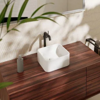 hansgrohe Xuniva Aufsatzwaschtisch 60167450 300x300mm, ohne Hahnloch/Überlauf, weiß