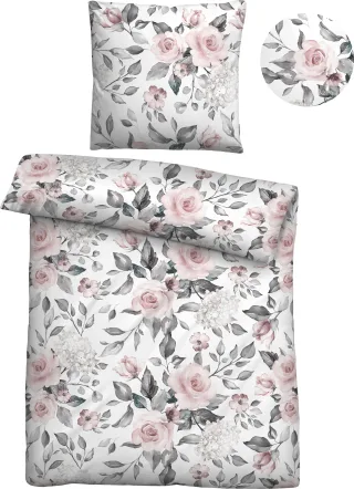 Castell - Markenbettwäsche Bettwäsche "Markus" 2 Stk. mit tollen Rosen