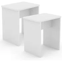 VCM Essgruppe 2er Set Sitzhocker Fußablage Beistelltisch Esal, (Set, 2-tlg., 2x Hocker)