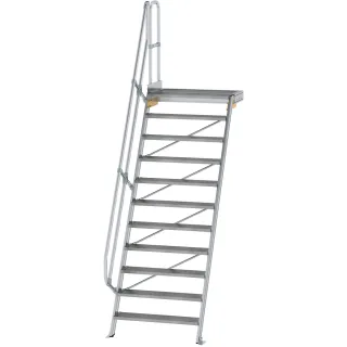 Munk Treppe mit Plattform 60° Stufenbreite 1000 mm - 600411