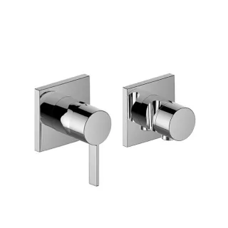 Keuco IXMO Set 59751010022 Fertigset, Umstellventil, Schlauchanschluss, eckig