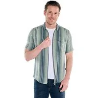 Engbers Kurzarmhemd Herren Kurzarm-Overshirt in Strickoptik, Gruen