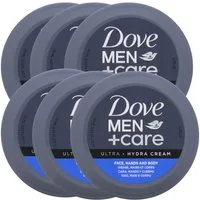 DOVE Tagescreme 6 x Dove Men + Care Ultra Hydra Cream Gesicht Hände & Körper je 75ml F