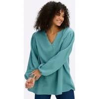 Sheego Klassische Bluse Tunika Langarm