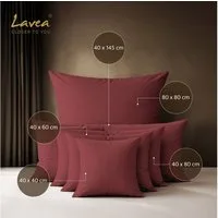 Lavea Kissenbezug 2er Set 100% Baumwolle flauschig, Jasmin, Kissenhülle, Kissenbezüge, (2 Stück), pflegeleicht, langlebige Qualität, mit Reißverschluss