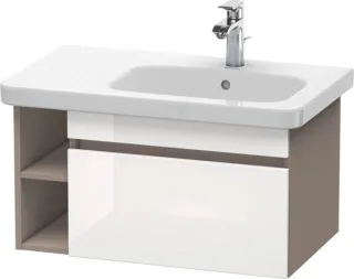 Duravit DuraStyle Waschtischunterbau wandhängend Weiß & Basalt Hochglanz & Matt 730x448x398 mm - DS6 DS639302243