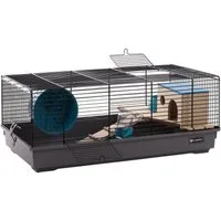 Flamingo Kleintierkäfig Hamsterkäfig Jang schwarz/grau