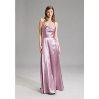 Hey Kyla Abendkleid - Satin-Abendkleid mit Gehschlitz Taillierter Schnitt mit ausgestelltem Rockteil