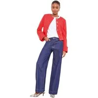 LIPSY Kurzjacke Lipsy Kragenloser kurzer Blazer, Regular (1-St)