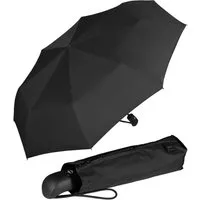 iX-brella Taschenregenschirm First Class - mit Auf-Zu-Automatik, mit schwarzem Griff - full black edition