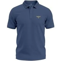 Neverless Poloshirt Poloshirt Herren mit Aufdruck Adler Flügel Logo – Kurzarm Polo mit Print