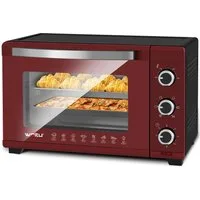 Woltu Minibackofen, 32 Liter, 1600 Watt Herausnehmbares Krümelblech mit Timer