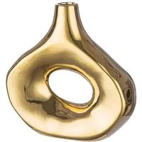GILDE Dekovase Goldene Vase Malta 23cm oder 18cm