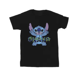 Disney - "Lilo And Stitch Ohana Blue Glitch" T-Shirt für Herren (Schwarz)