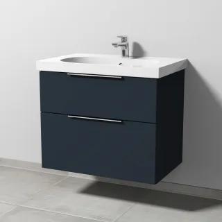 Sanipa 3way Waschtischunterbau zu Geberit Acanto Waschtisch mit 2 Auszügen, Marine-Matt UP4171R
