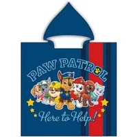 PAW PATROL Badeponcho für Kinder – 55x110 cm – Kapuzenponcho aus weichem Polyester