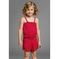 KIDSWORLD Kurzoverall für kleine Mädchen niedlich gepunktet