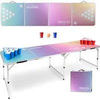 Stagecaptain Spieltisch Stagecaptain Beer Pong Tisch "Club", (Inkl. 100 Becher und 6 Bälle, 3-tlg), Schnell aufgebaut und kompakt beim Transport
