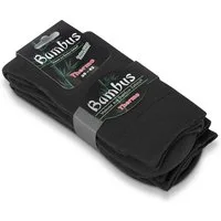 footart Thermosocken Bambus Viskose warmes Vollfrottee druckfrei ohne Gummi schwarz (2er Pack) atmungsaktiv, feuchtigkeitsableitend