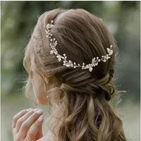 MOPUEA Haarnadeln Haarkamm mit Kristallperlen und Strass für Frauen, Set, 1-tlg., Abschlussball-Zubehör für Bräute, Valentinstagsgeschenk, Haarschmuck Hochzeit - Haarschmuck Hochzeit