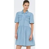 ONLY Jeanskleid ONLEVELINE SS DNM DRESS AKM Baumwolle