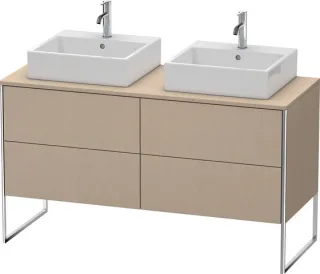 Duravit XSquare Konsolenwaschtischunterbau bodenstehend Leinen Matt 1400x548x778 mm - XS4926B7575 XS4926B7575