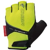 Chiba Fahrradhandschuhe Gel Premium neongelb/schwarz