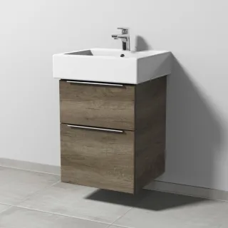 Sanipa 3way Waschtischunterbau zu Duravit Vero Waschtisch mit 2 Auszügen, Eiche-Nebraska UM71537